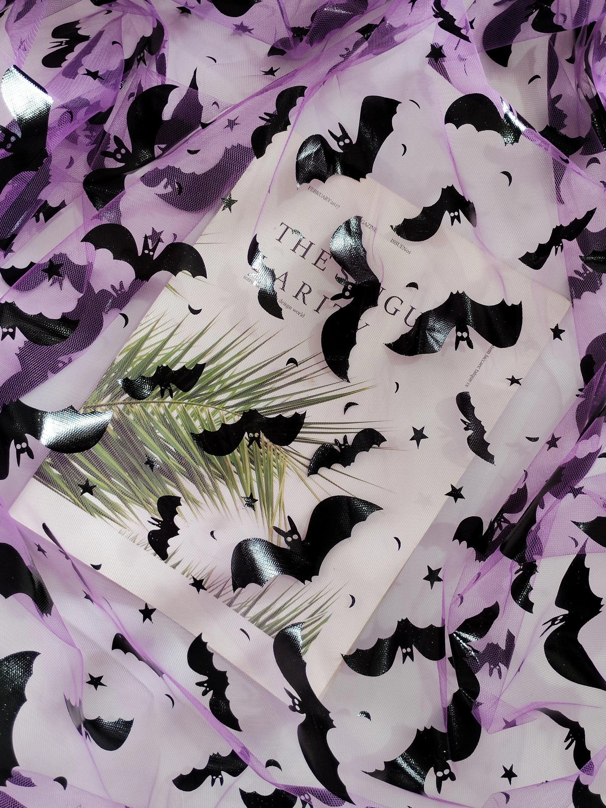 Halloween Foil Spiderweb Mesh, Sheer Net Fabric for Party Decor