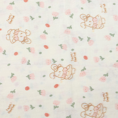 Cotton Double Gauze Fabric, Tulip & Star Prints (6) - Tulip Bunny