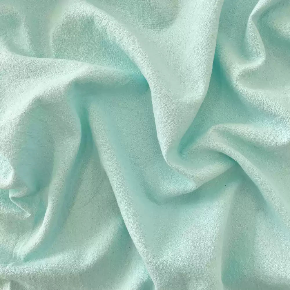 Polyester Crinkle Mint Fabric, for Tops & Table Linens