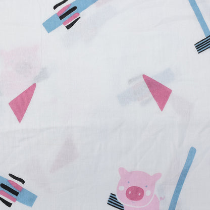 Cotton Double Gauze Fabric, Tulip & Star Prints (6)