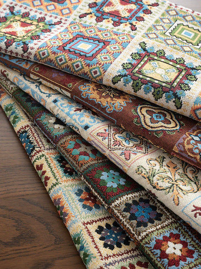 Heavy Poly Jacquard Check Fabric, for Upholstery & Cushions