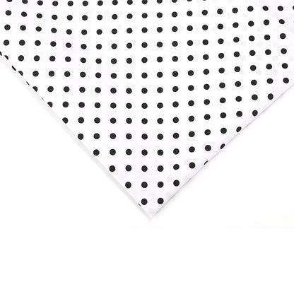 Floral Polyester Fabric - Bags & Craft by the Yard - 白底Black点