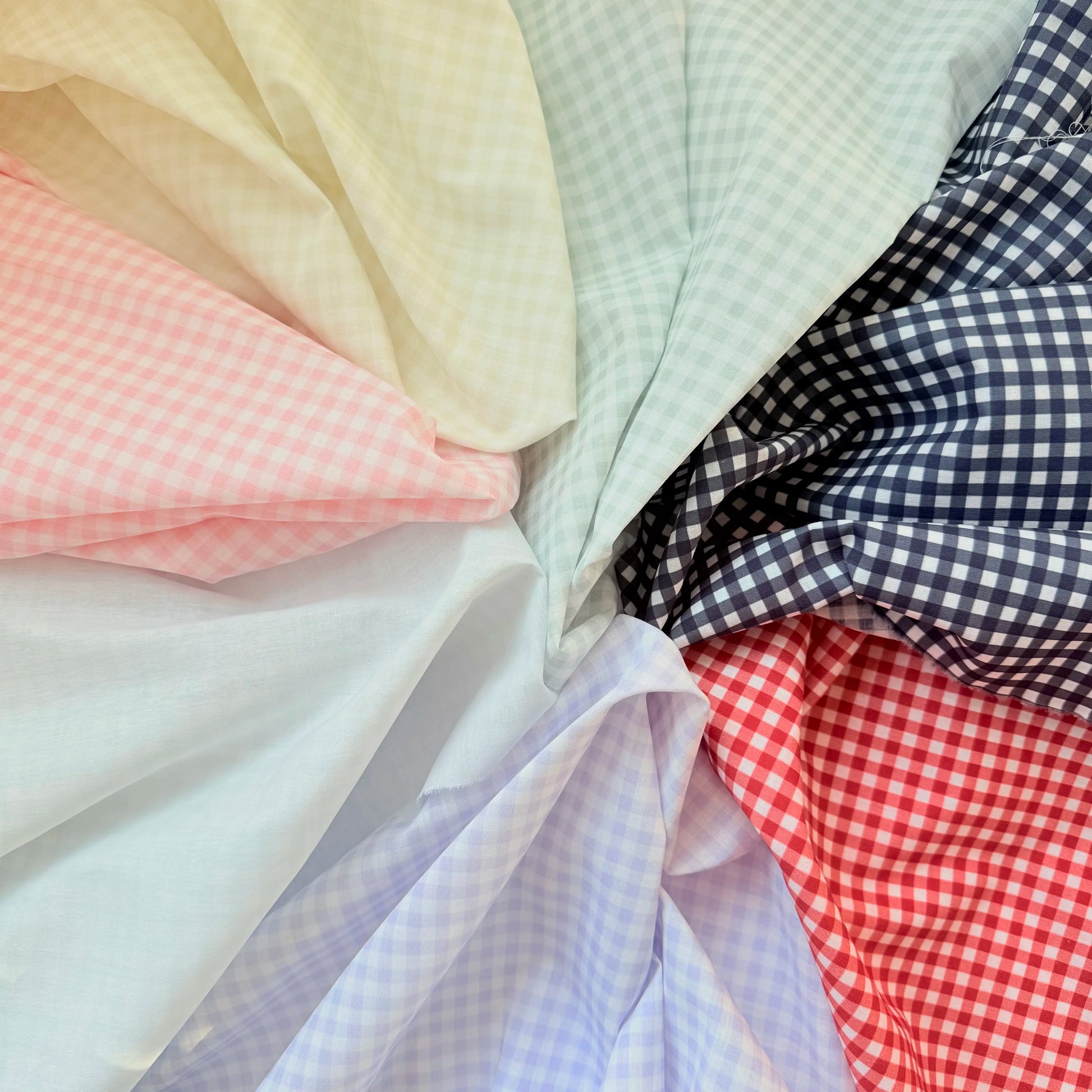 Cotton Gingham Fabric, Fine Mini Check, for Tablecloths, Dollwear & Scrunchies