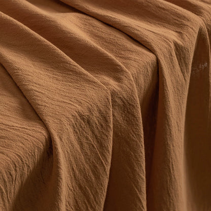 Washed Cotton Linen-Look Fabric, for Hanfu, 54 in Wide - Brown