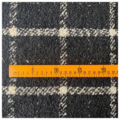 Plaid Tweed Fabric, 3 Colors for Dresses, Jackets & Decor