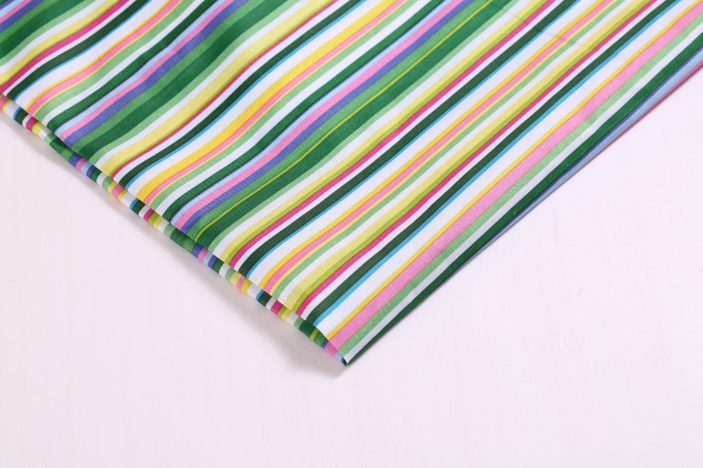Floral Polyester Fabric - Table Linen & Craft by the Yard - Green