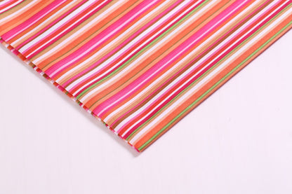 Floral Polyester Fabric - Table Linen & Craft by the Yard - 桔色