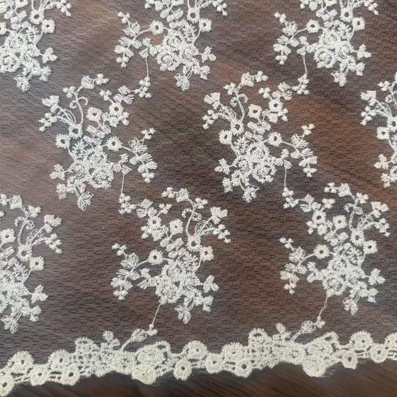 Diamond-Net Lace Trim Fabric, 120 g/m², 135 cm Wide, for Trim, Apparel & Craft