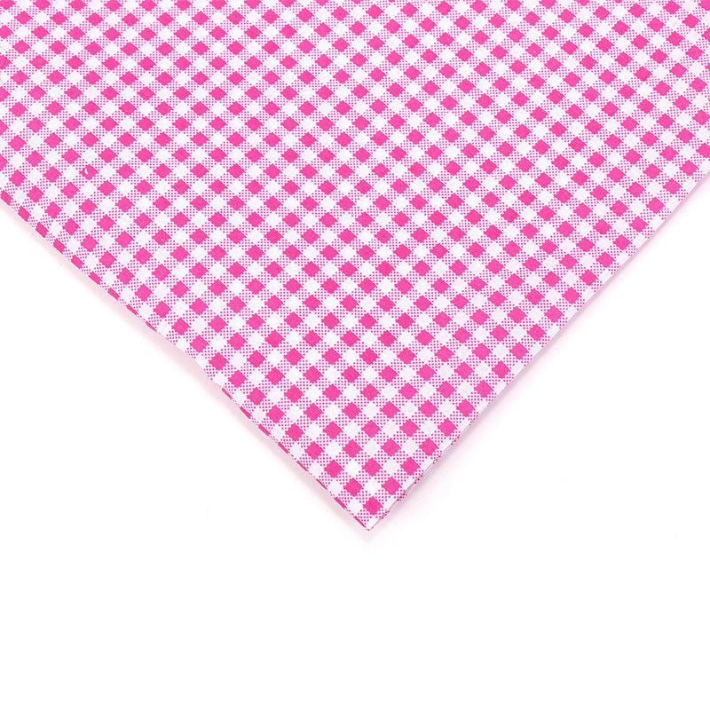 Check Polyester Fabric - Bags & Craft by the Yard - Rose Red