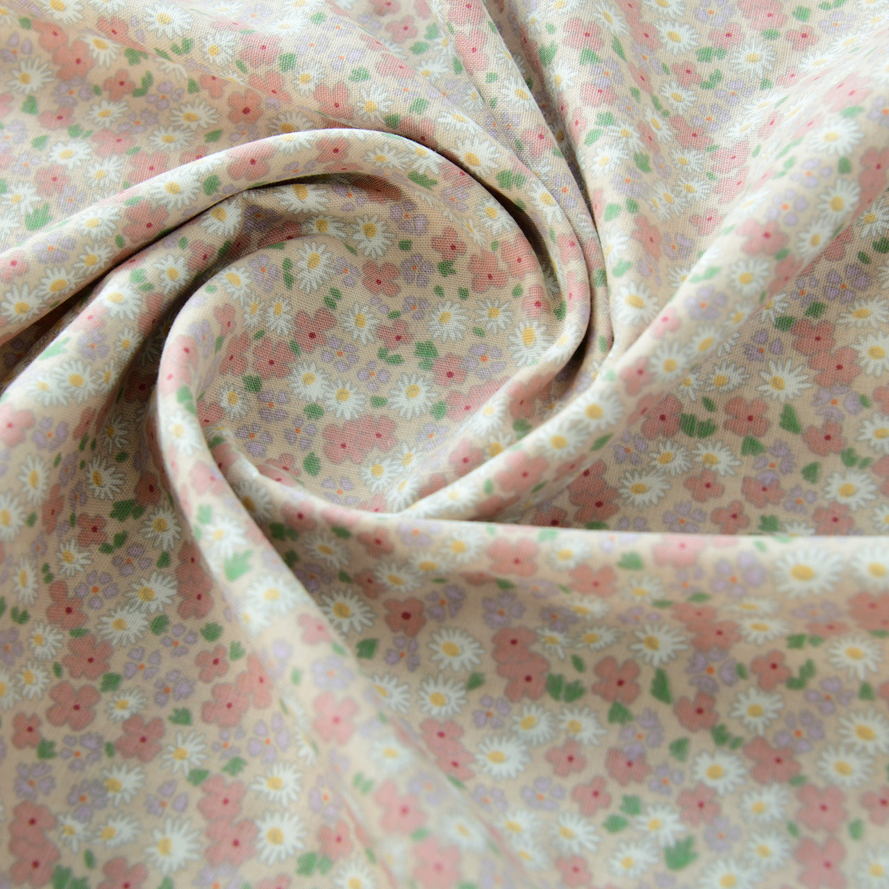 Floral Double Gauze Cotton Fabric - Home Decor & Apparel by the Yard - Starry Floral Trail