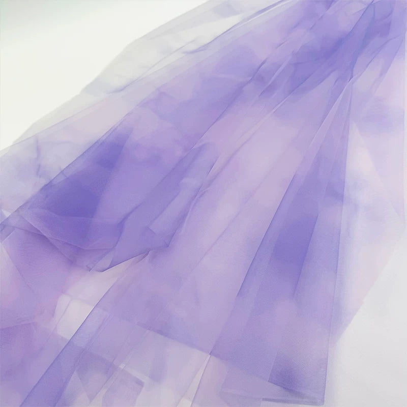 Ombre Soft Net Fabric, Gradient Sheer Mesh for Classroom & Crafts - Purple