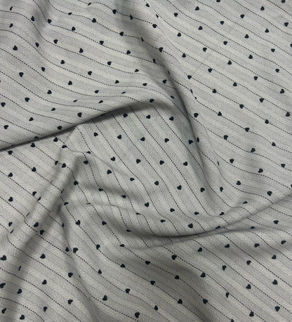 Rayon Fabric, Retro Heart Print, for Dresses & Pants