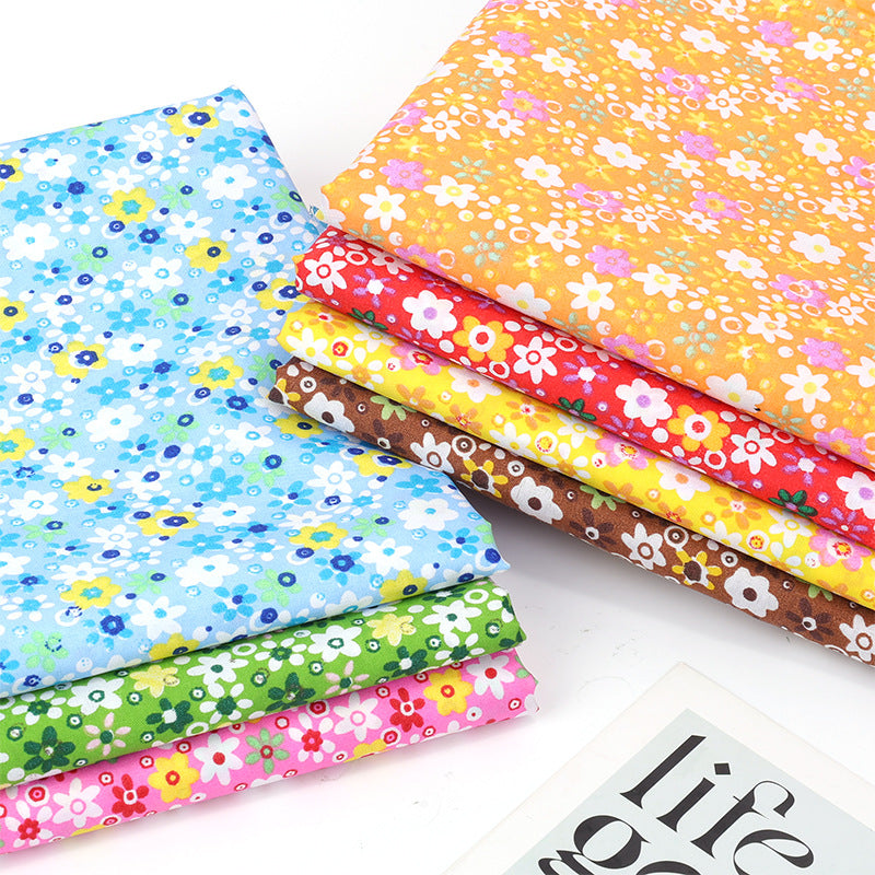 Floral Polyester Fabric, Simple Print Cloth for Shirts & Curtains