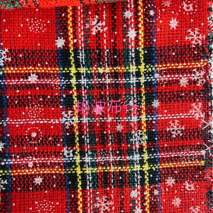 Christmas Plaid Fabric By The Yard | 13 Colors, 55" Wide for Holiday Decor & Christmas Craft - 4# Red