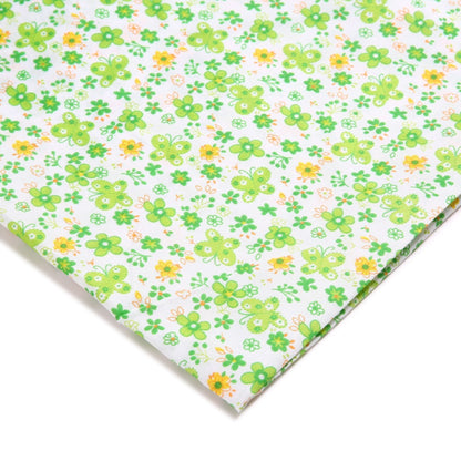 Polyester Butterfly Floral Fabric, for Bags & Picnic Crafts
