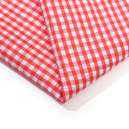 Check Seersucker Fabric By The Yard | 3 Colors, 59" Wide for Shirts & Dresses
