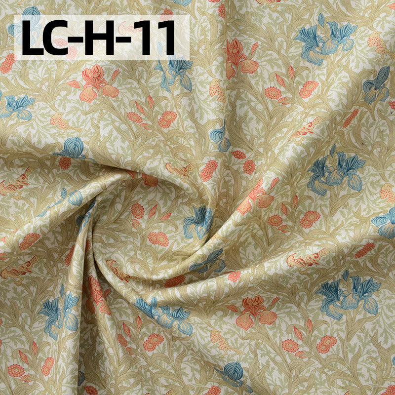 Floral Cotton Plain Fabric - Shirt & Dress by the Yard - LC-H-11