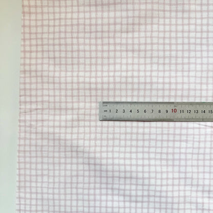 Cotton Fabric, Star Polka & Plaid Prints, for Homewear, Dollwear & Scrunchies - Wave Check