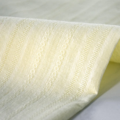 Cotton Jacquard Embroidery Fabric, Palace Floral for Dresses - Light Yellow Pattern A
