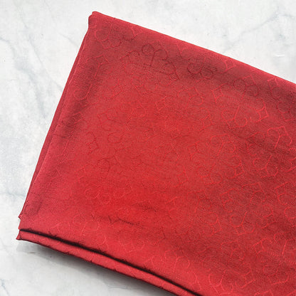 Rayon Botanical Jacquard Fabric, for Hanfu & Dresses - Rust Red
