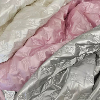 Quilted PU Leather Bow Fabric, for Bags & Vests