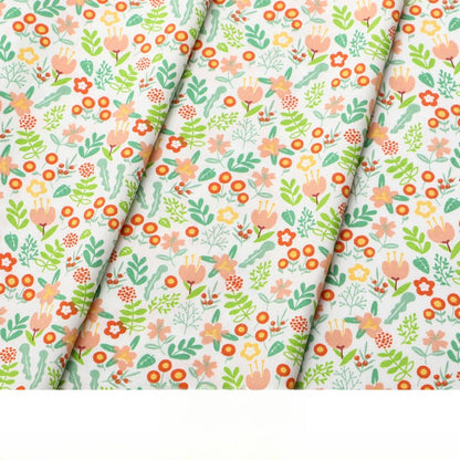 Baby Cartoon Print Cotton Twill Fabric, Cute Kids Cloth for Bedding & Apparel - Tulip