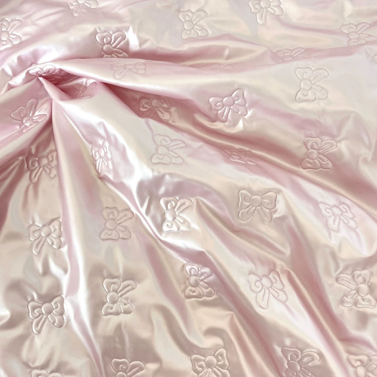 Quilted Padded Fabric, Heart & Bow for Apparel, 51 in Wide - Bow