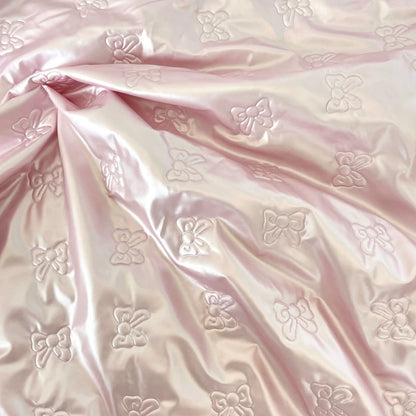 Quilted Padded Fabric, Heart & Bow for Apparel, 51 in Wide - Bow