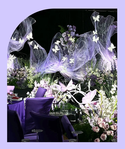 Sheer Tulle Drapery Fabric by the Yard - Wedding & Event Backdrop