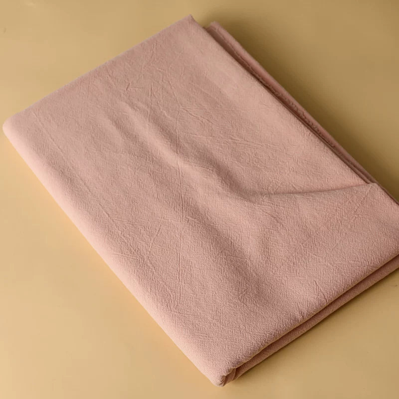 Washed Cotton Fabric, Pre-Dyed Solid for Embroidery & DIY Crafts - Blush 8#