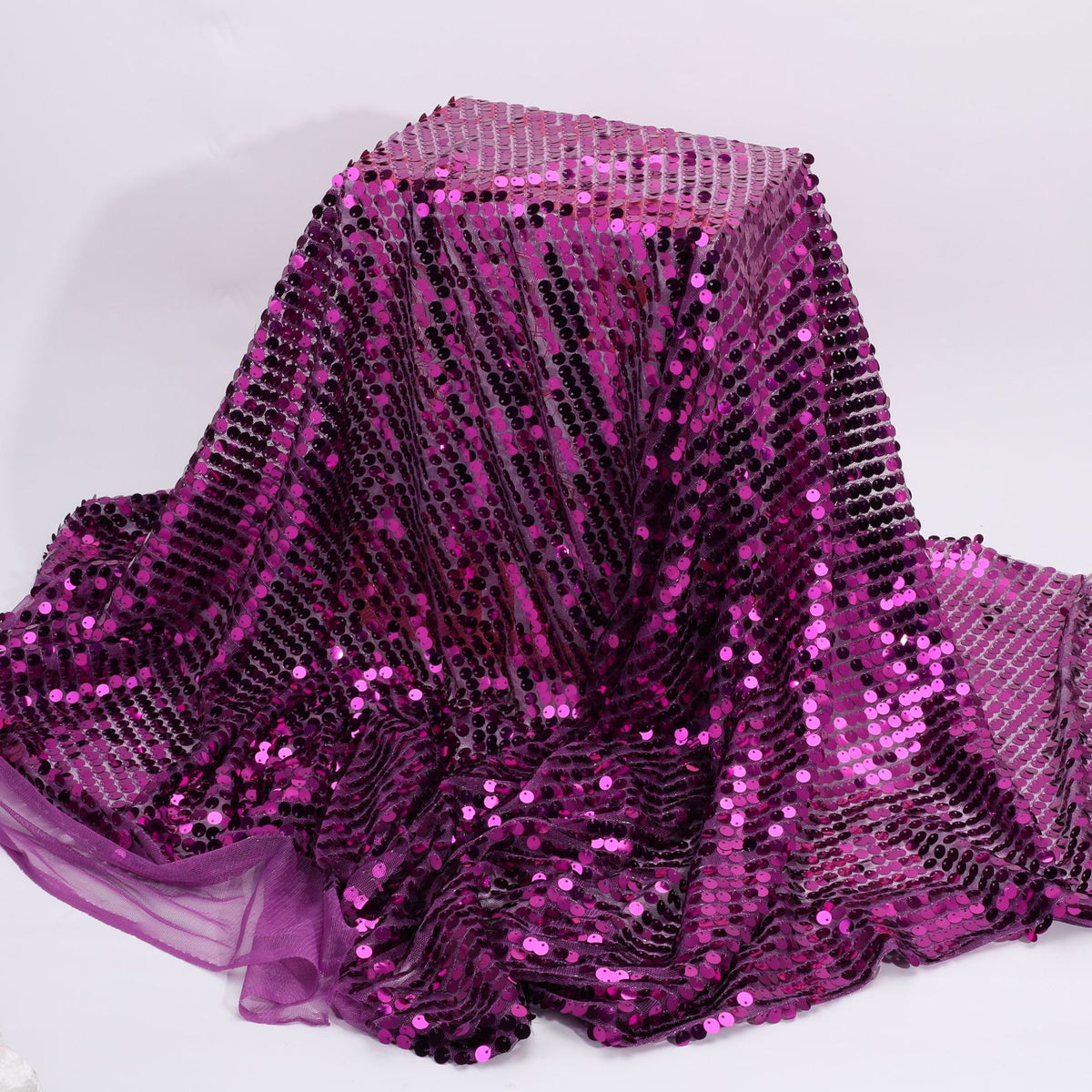 Heavy Sequin Fabric, 9mm Dense, 51 in Wide
