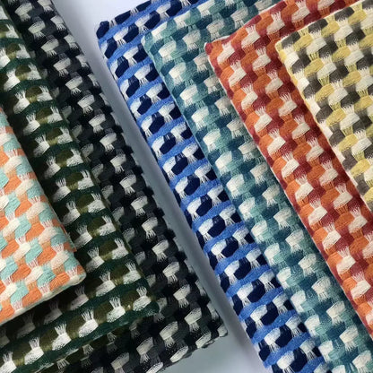 Houndstooth Polyester Fabric, Classic Check Cloth for Sofa & DIY