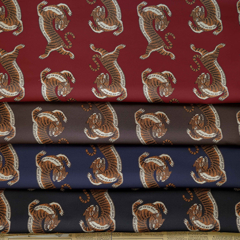 Leopard Cat Jacquard Fabric By The Yard | 7 Colors, 59" Wide for Kids Wear & Bags