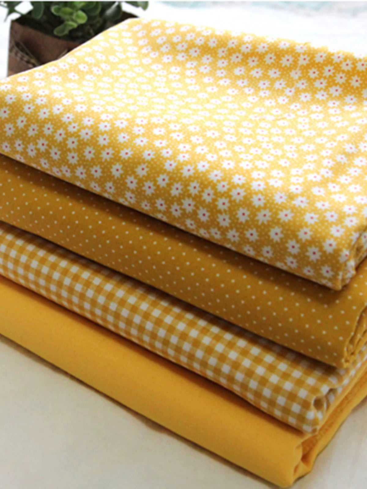 Thick Cotton Check Fabric for Sofa Covers, Curtains & Picnic