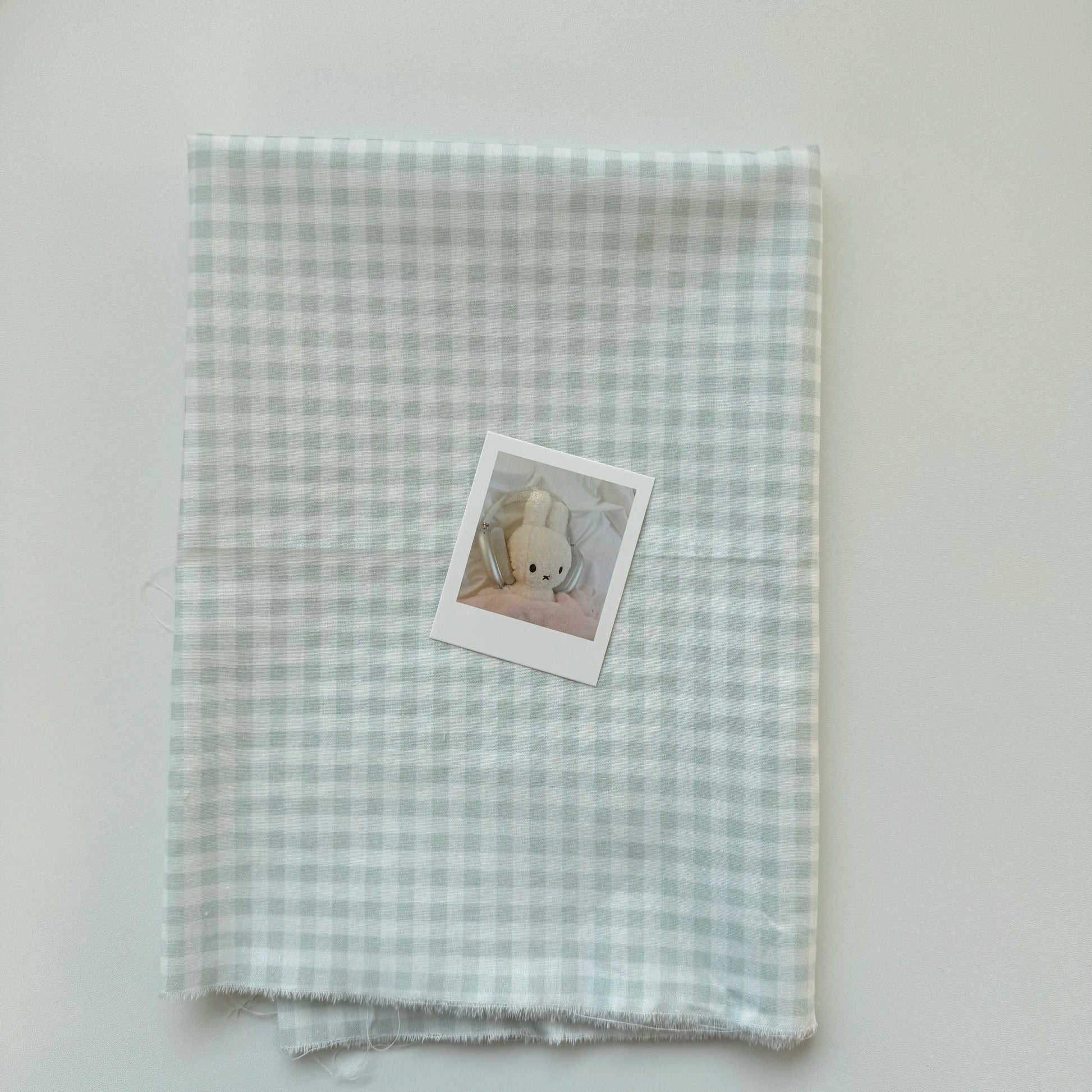 Cotton Gingham Fabric, Fine Mini Check, for Tablecloths, Dollwear & Scrunchies - Pale Green