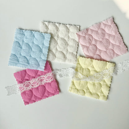 Nylon Quilted Puffer Fabric, Candy Hearts, for Coats, Bags & Cushions