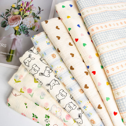 Double Gauze Cotton Fabric - Crinkle Texture Apparel & Craft by the Yard