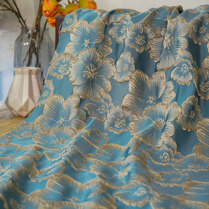 3D Floral Metallic Jacquard Fabric - Dress Jacket by the Yard