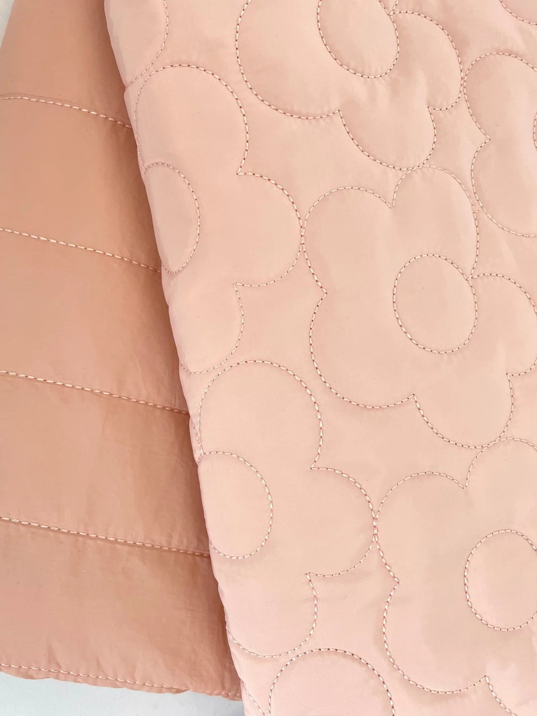 Quilted Padded Fabric, Heart & Bow for Apparel, 51 in Wide