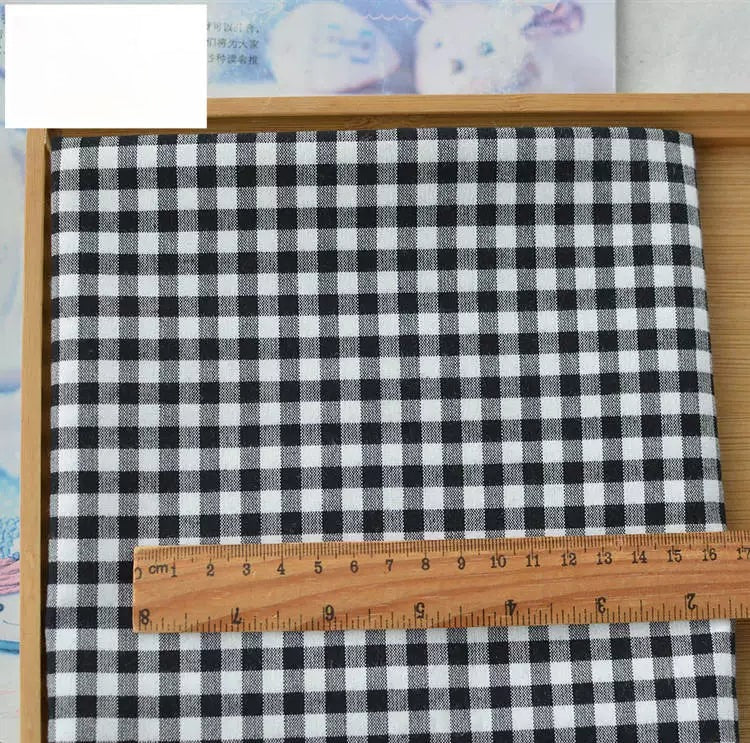 Vintage Houndstooth Stretch TR Suiting Fabric, Wrinkle-Resistant Cloth for Pants & Coats - Black White Medium Check