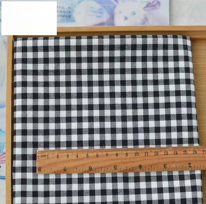 Vintage Houndstooth Stretch TR Suiting Fabric, Wrinkle-Resistant Cloth for Pants & Coats - Black White Medium Check