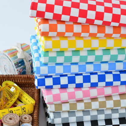 Plaid Cotton Fabric, Gingham Check Cloth for DIY & Bedding