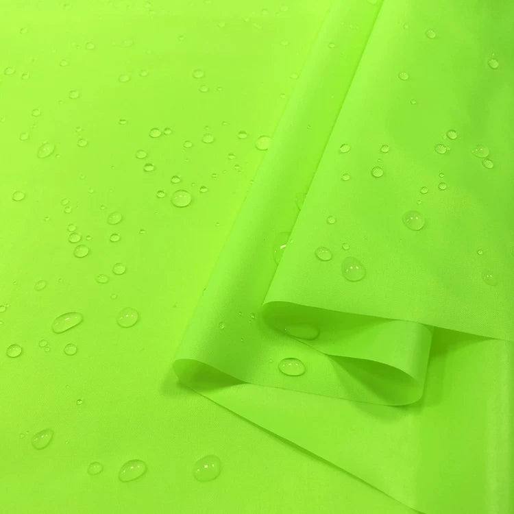 Waterproof Fabric, 150cm Polyester for Umbrellas, Tents & Curtains - Fluorescent Green