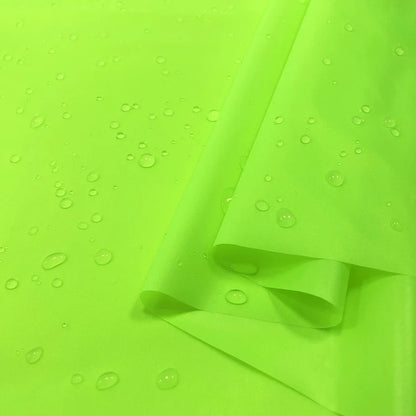 Waterproof Fabric, 150cm Polyester for Umbrellas, Tents & Curtains - Fluorescent Green