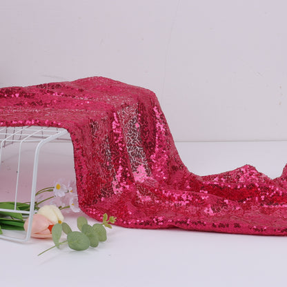 Mermaid Sequin Fabric, Shimmer, 49 in Wide - Rose Red