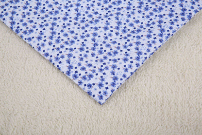 Polyester Orchid Print Fabric, for Hair Pieces & Crafts - Blue