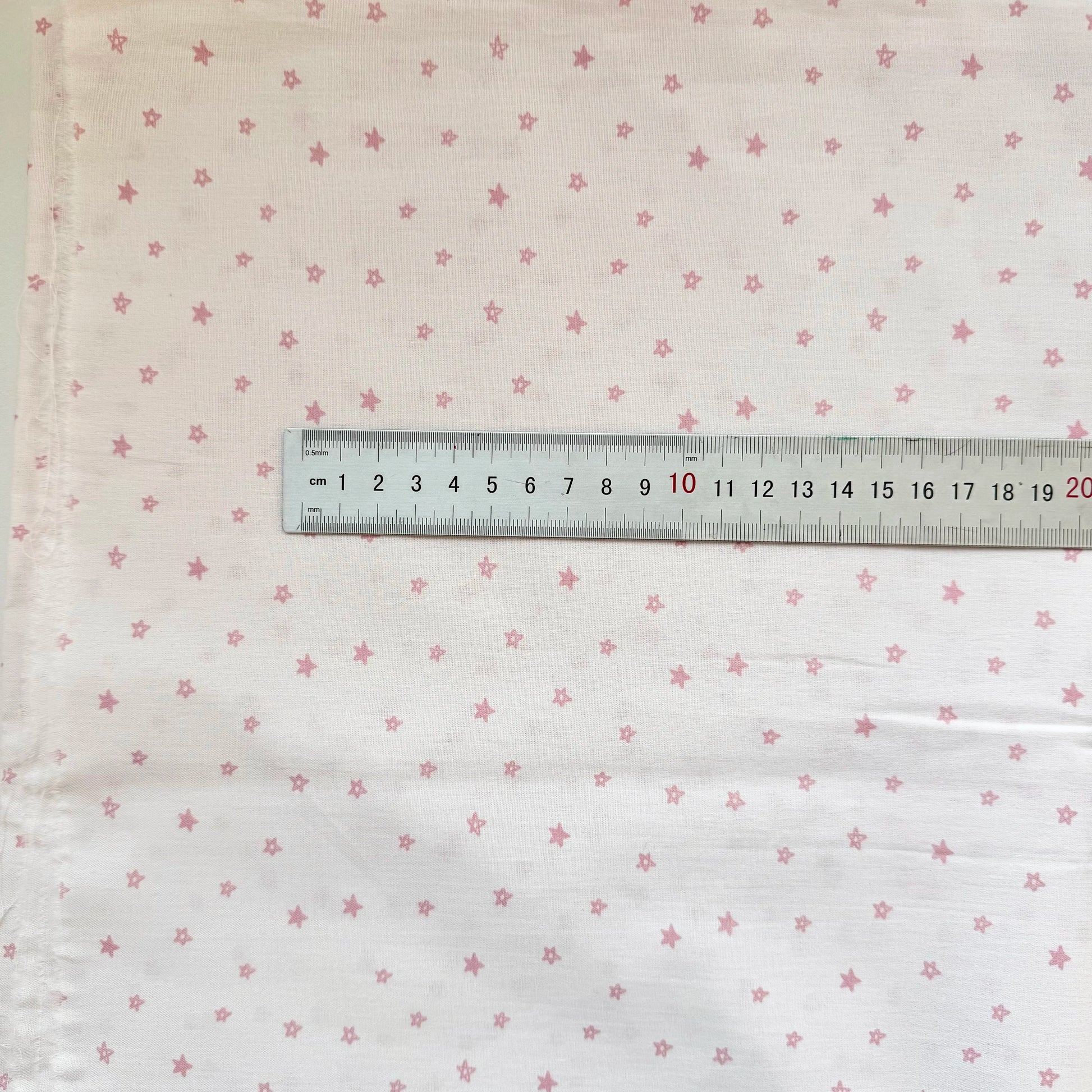 Cotton Print Fabric, Pink Star Polka Plaid, for Homewear, Doll Clothes & Scrunchies - Star Print