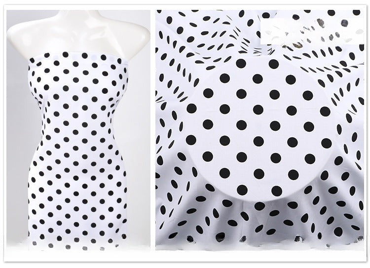 Rayon Polka Dot Fabric, Soft Challis Cloth for Dresses & Sleepwear