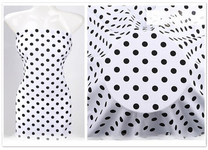 Rayon Polka Dot Fabric, Soft Challis Cloth for Dresses & Sleepwear