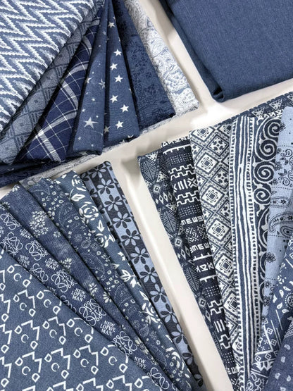 Cotton Denim Fabric, Washed Prints, for Dresses, Shirts & DIY